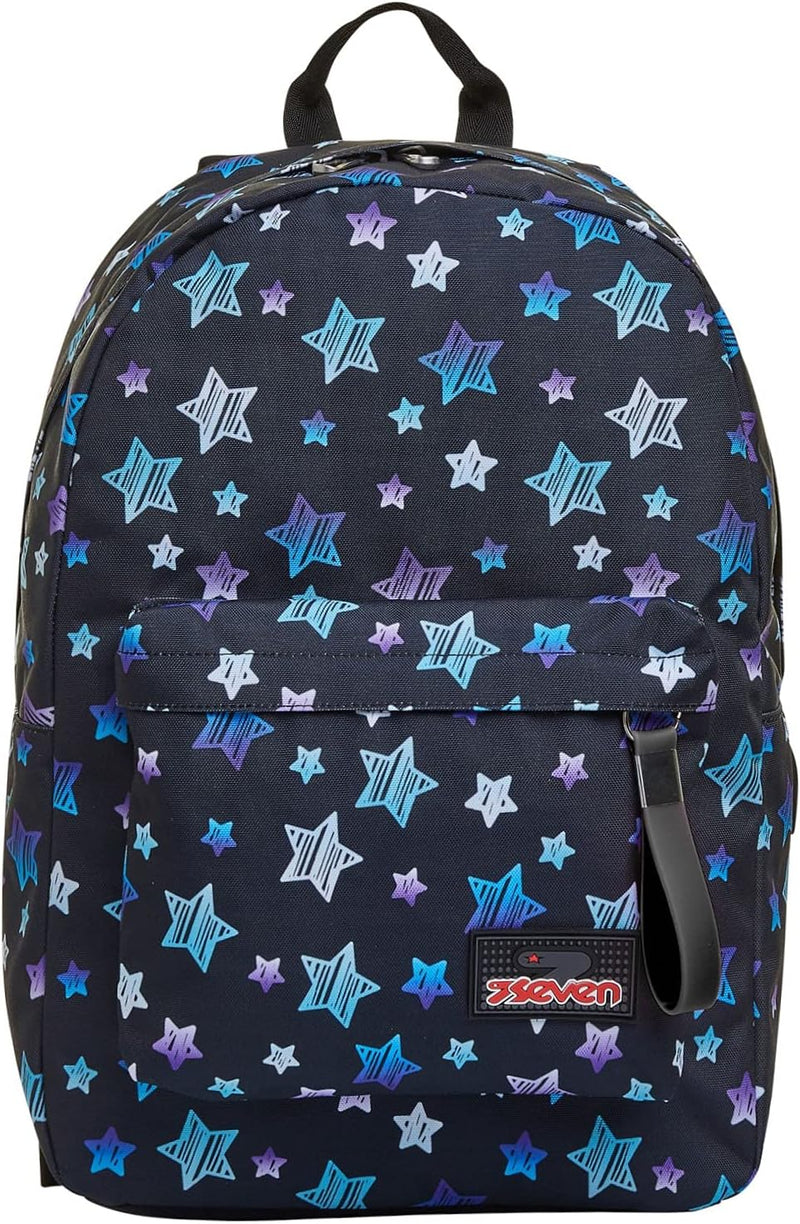 RUCKSACK ISCHOOLPACK SEVEN STAR PLAN Geräumige Schultasche für Teenager, Mädchen und Jungen, mit Lap