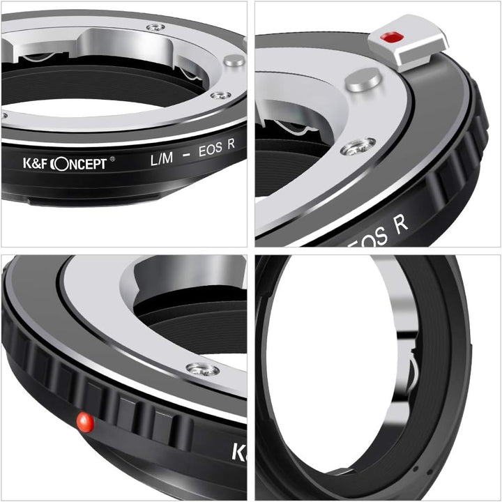 K&F Concept L/M-EOS R Bajonettadapter Objektiv Ring für Leica M LM Objektiv auf Canon EOS R-Mount Sp
