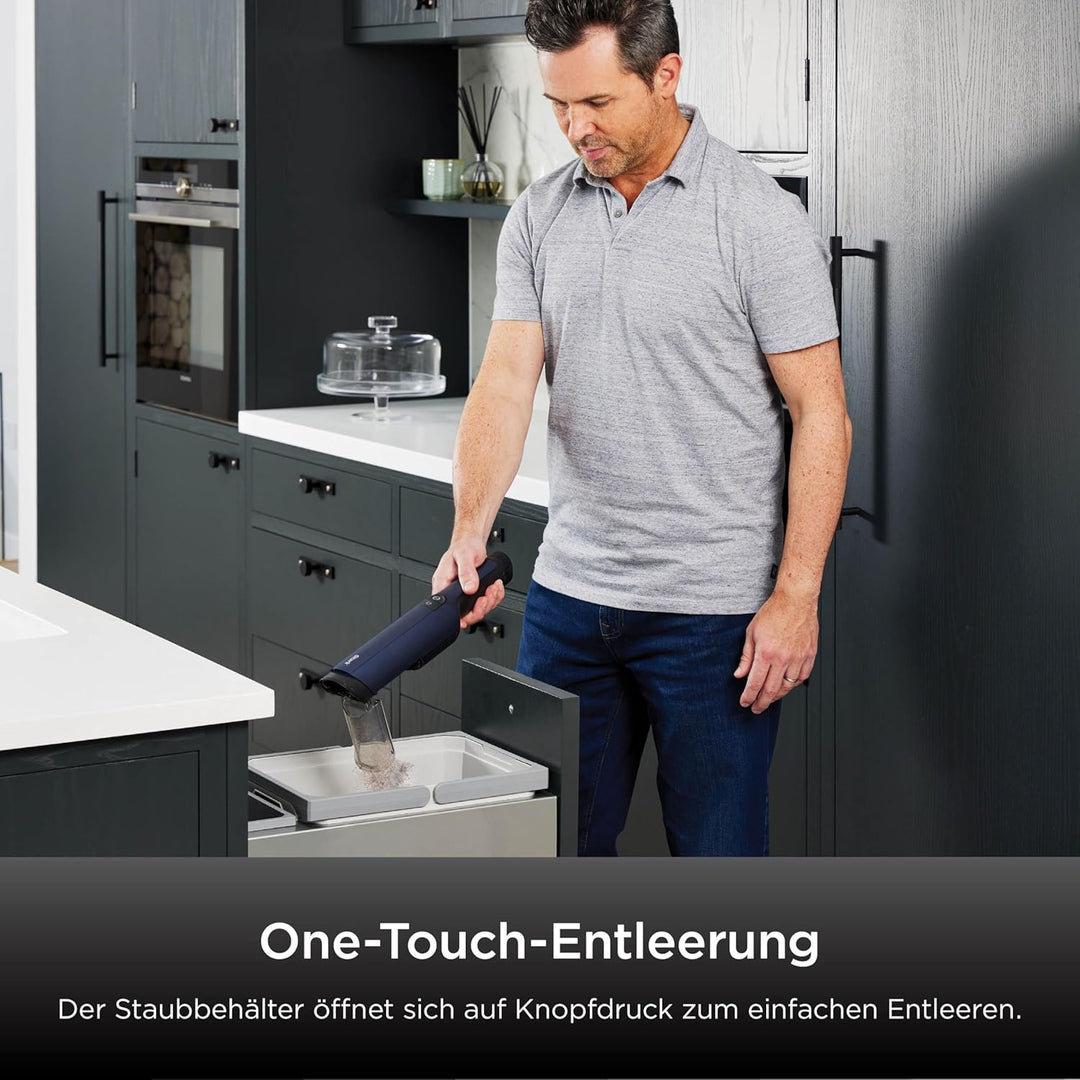 Shark , Kabellos, [WV270EU] WandVac 2.0 Akku-Handstaubsauger,Blau Längere Laufzeit, Extra Saugkraft