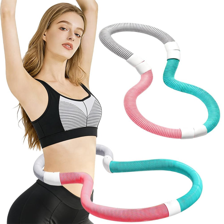Weicher Hula Hoop gewichtet für Erwachsene, Faltbarer Fitness Hulahoop zum Abnehmen, weiche Spring H