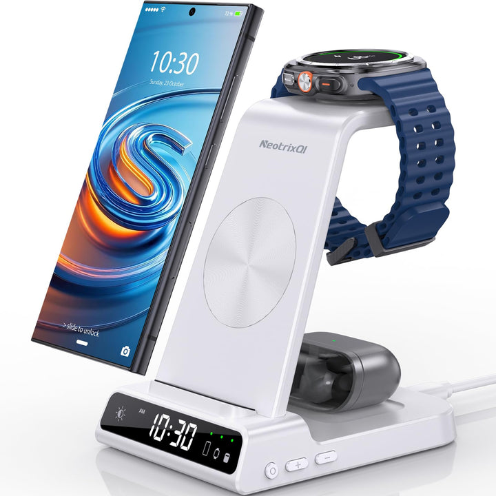 Wireless Charger für Samsung Ladestation für Galaxy S25 Ultra, Induktive Ladestation für Samsung Gal