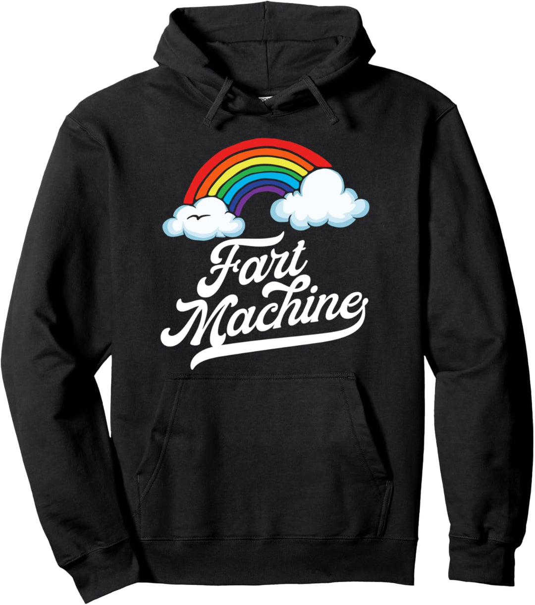 Fart Machine! Funny Rainbow Dad Fathers Day Farting Gas Pullover Hoodie