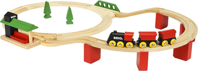 33424 BRIO Classic Deluxe-Set - Eisenbahnzubehör Holzeisenbahn - Empfohlen für Kinder ab 3 Jahren