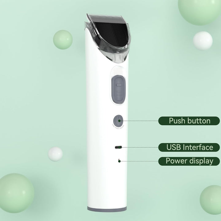 Topteng 5 In 1 Pet Grooming Kit Vacuum Suction Professional Pet Hair Clipper,1.5L Grooming Tools pas