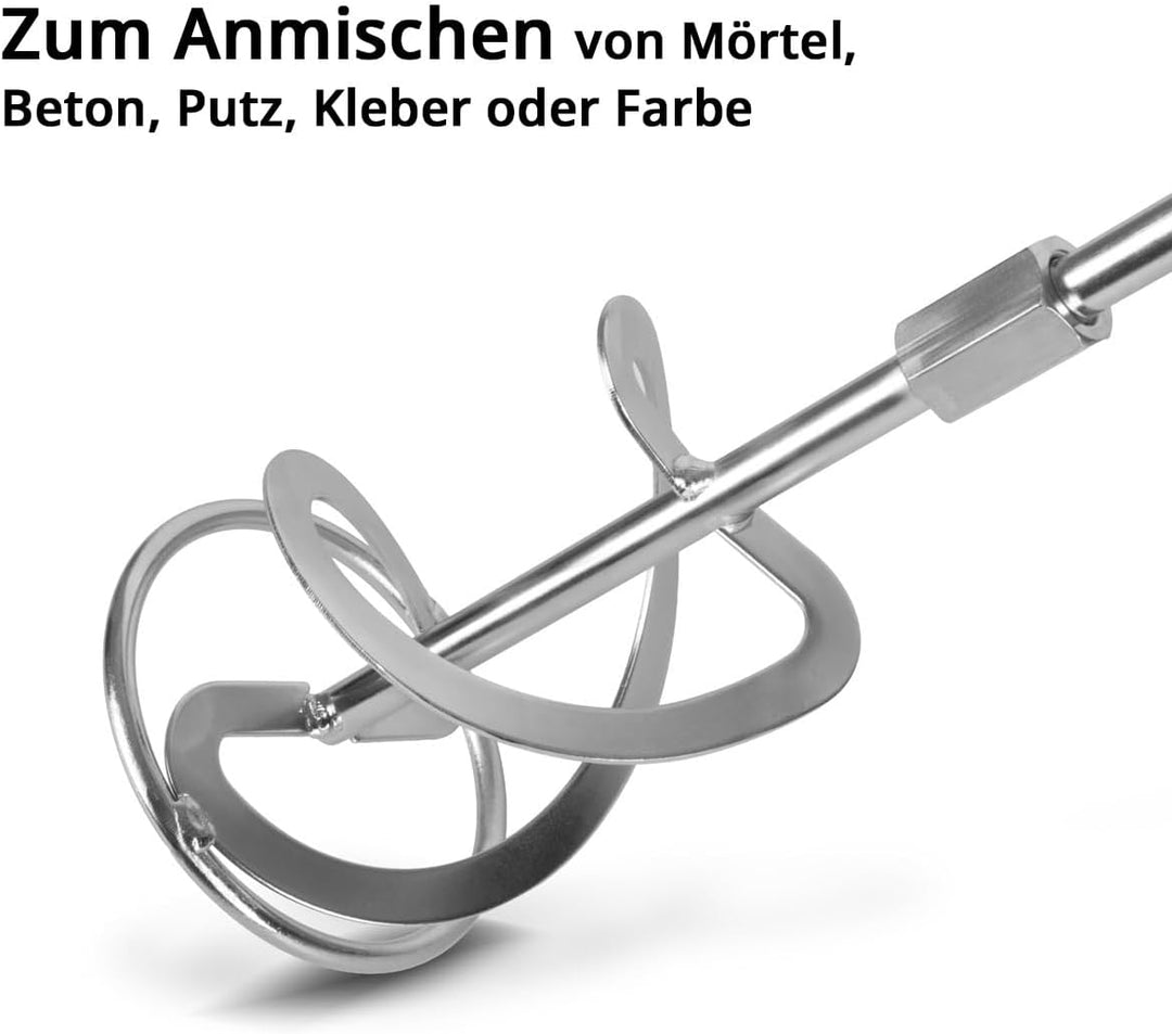STAHLWERK Rührwerk RW-1000 ST – 1.000 W, 550 U/min, elektrischer Mörtelrührer mit Rechts- Linkslauf,