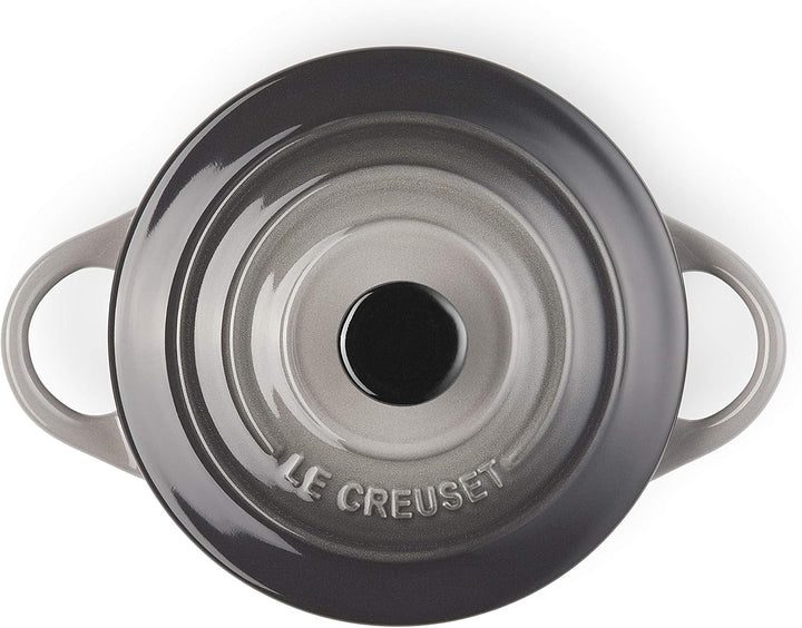 LE CREUSET Mini-Cocotte aus Steinzeug, 200 ml, 10 x 5 cm, Flint, 71901104440100 Schwarz Matt, Schwar
