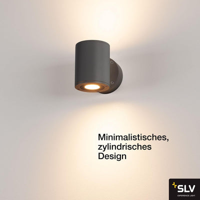 SLV SITRA Up/Down WL, LED Outdoor Wandaufbauleuchte, anthrazit, IP44, 3000K, 9W Sitra Up/Down Wl Ant