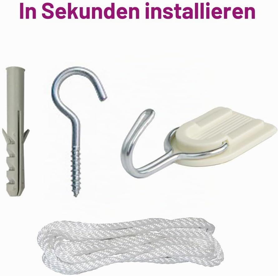 UB-STORE Lila Betthimmel mit vorgeklebten leuchtenden Einhörner - Violett Prinzessinen Moskitonetz f