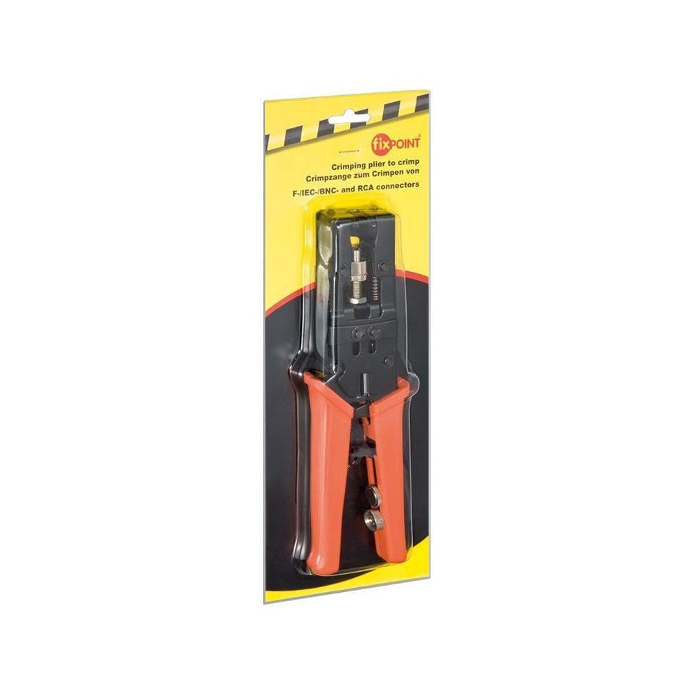 Fixpoint WZ CRIMP 11 Crimpzange für F-/IEC-/BNC und Cinch Kompressionsstecker silber 1 Zange, 1 Zang