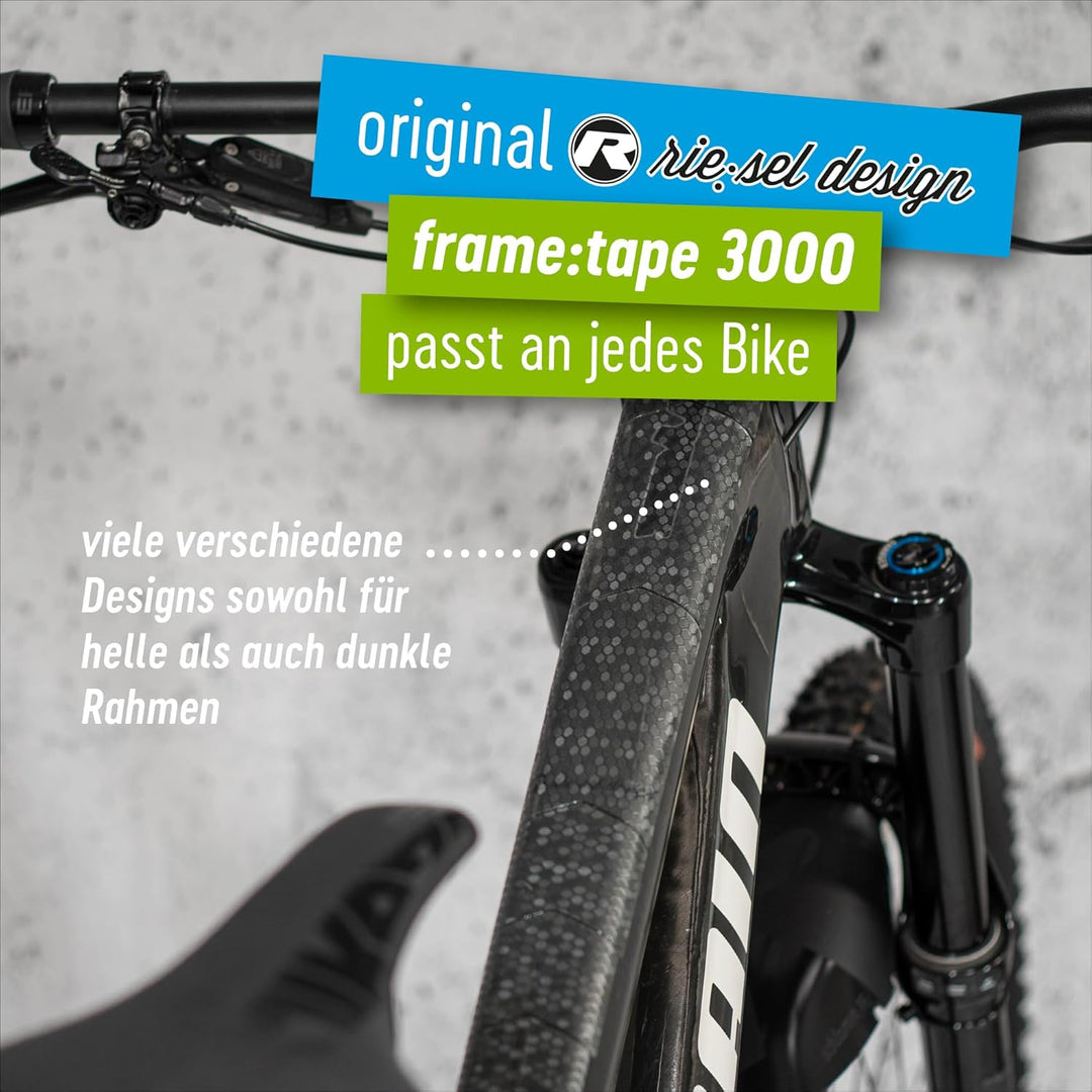 Riesel Design® Frame:Tape 3000 Fahrrad Rahmenschutz - Stylische Fahrrad Schutzfolie/Selbstklebende F