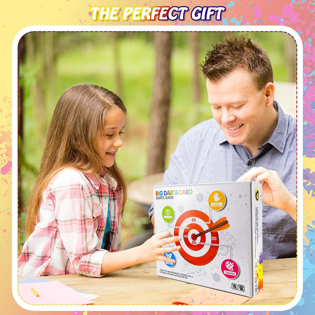Klett Dartscheibe Kinder 71cm Dart Board Doppelseitige Dartspiel mit 12 klettballspiel wurfspiel Kin