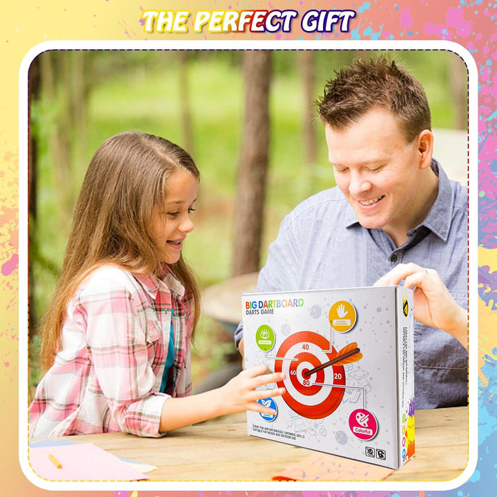 Klett Dartscheibe Kinder 71cm Dart Board Doppelseitige Dartspiel mit 12 klettballspiel wurfspiel Kin