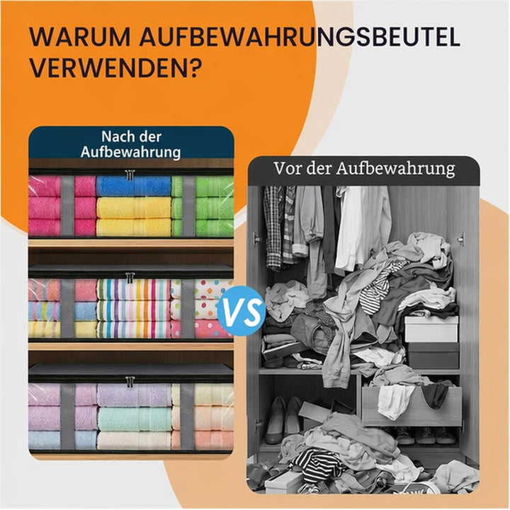 4 Stück Unterbett Aufbewahrungsbox Bettkasten Aufbewahrung 60x45x15cm Unterbettkommode für Bettdecke