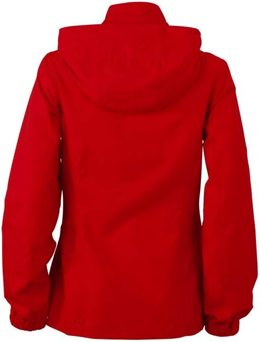 JN1073 Damen Jacke Windjacke mit Kapuze wasserabweisend , Grösse:XL;Farbe:RED/WHITE