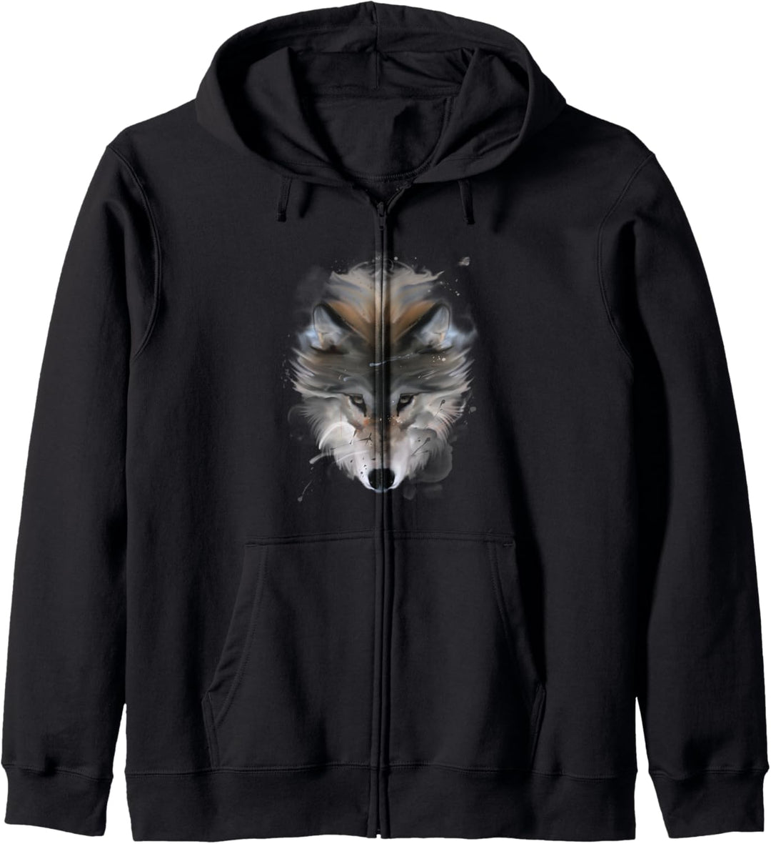 Wolf Geschenk Tier Natur Outdoor Wölfe Kapuzenjacke