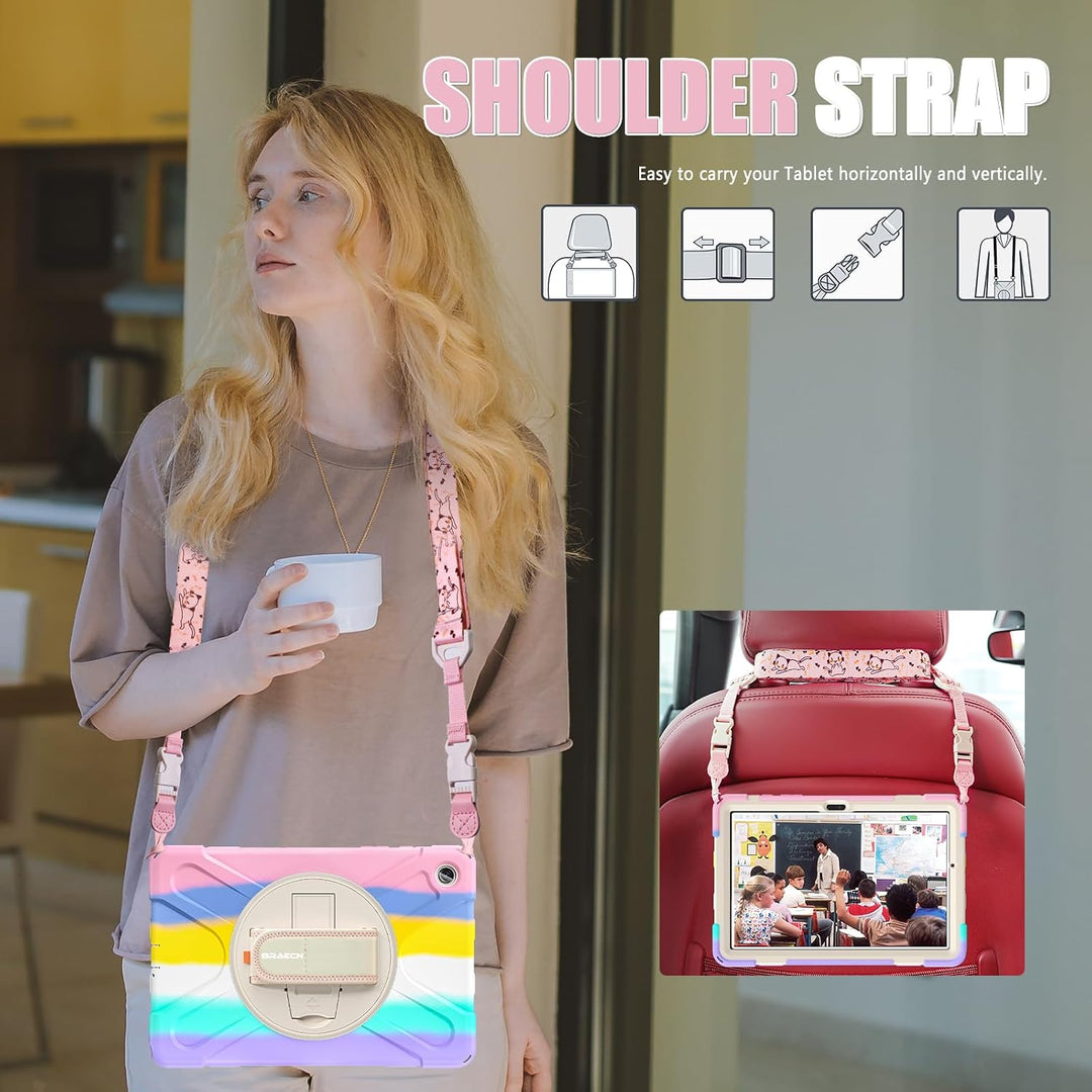 BRAECN für Galaxy Tab A9+ Hülle - Samsung Tablet A9 Plus 11" 2023 Bunt | Stossfeste Schutzhülle, 360