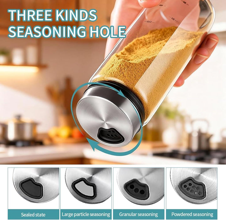 2 Pcs 500ml Salzstreuer Gross mit Drehdeckel, Gewürzgläser Gross,Gewürzstreuer,Gewürzdosen Gross mit