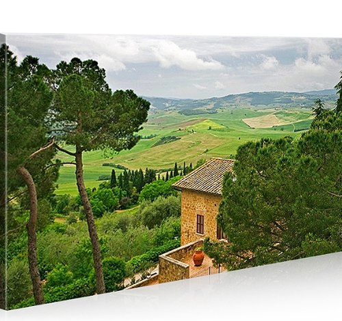 islandburner Bild Bilder auf Leinwand Toskana V2 1p Italien XXL Poster Leinwandbild Wandbild Dekoart