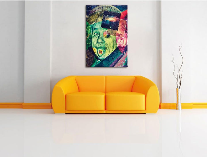 Einsteins secret Leinwandbild Bild auf Leinwand, XXL riesige Bilder fertig gerahmt mit Keilrahmen, K