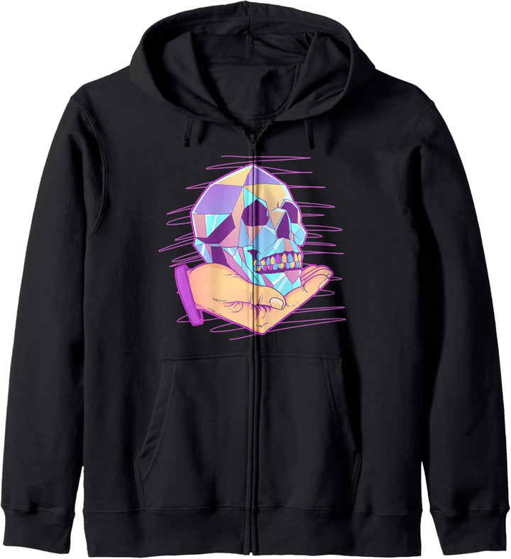 Kawaii Pastell Goth Kristalle Anime Kapuzenjacke