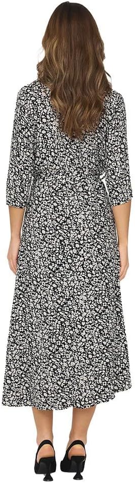 JACQUELINE de YONG Female Kleid Bedrucktes Blusenkleid 38 Black/Aop:daisy Flower, 38 Black/Aop:daisy