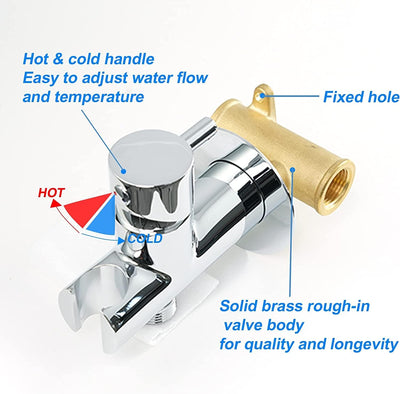 Bidet Handbrause Kalt und warm Toilette Bad Bidet für Bidet Armaturen WC mit G1/2" Ventil Toilette A