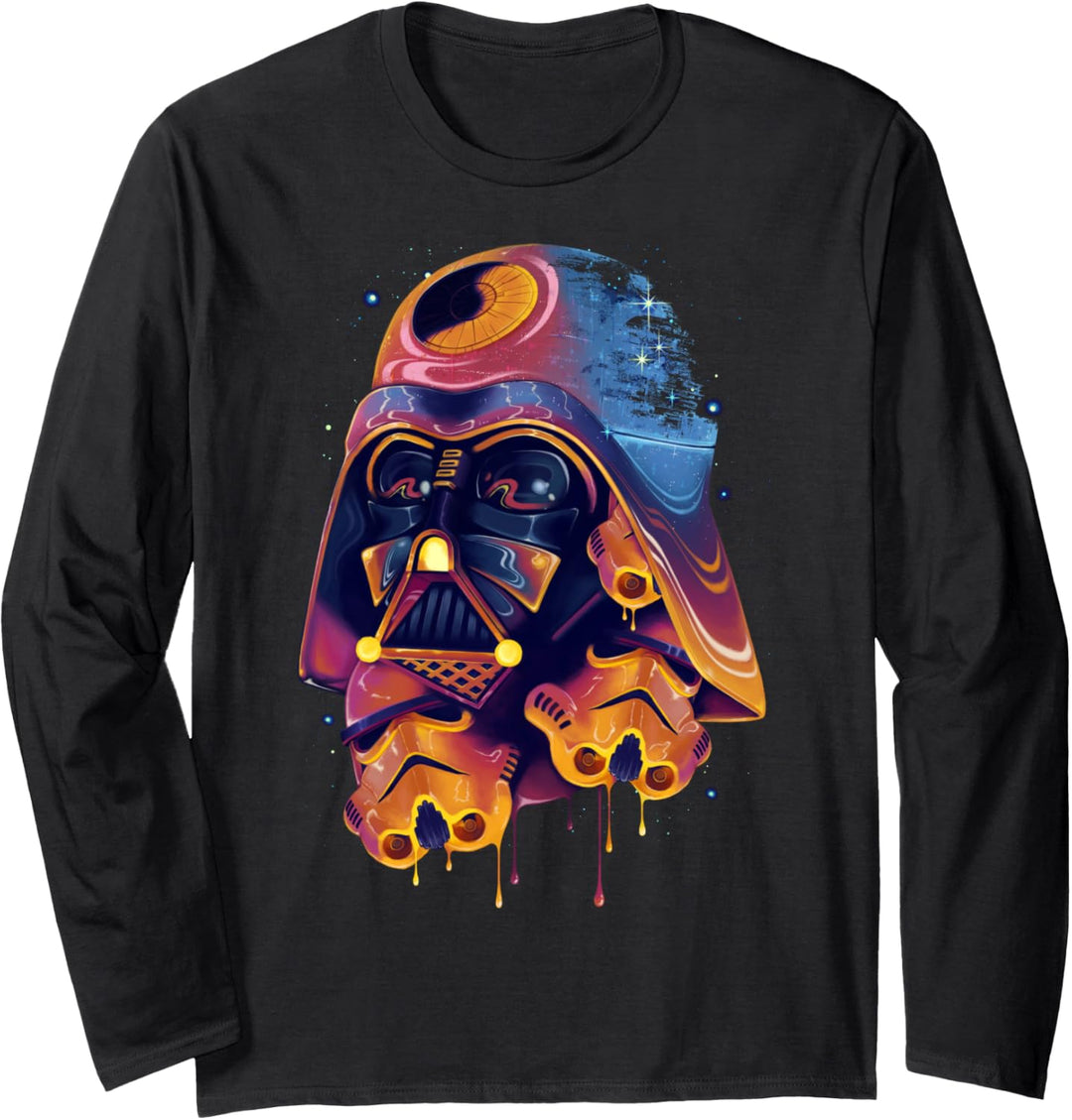 Star Wars Darth Vader & Troopers Groovy Drip Poster Langarmshirt