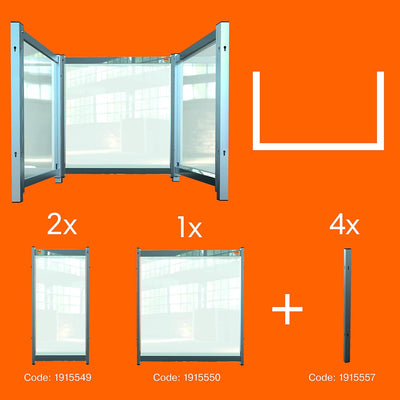 Nobo Schreibtisch-Trennwand, durchsichtige Schutztrennwand aus PVC-Folie, Hygieneschutz, Premium Plu