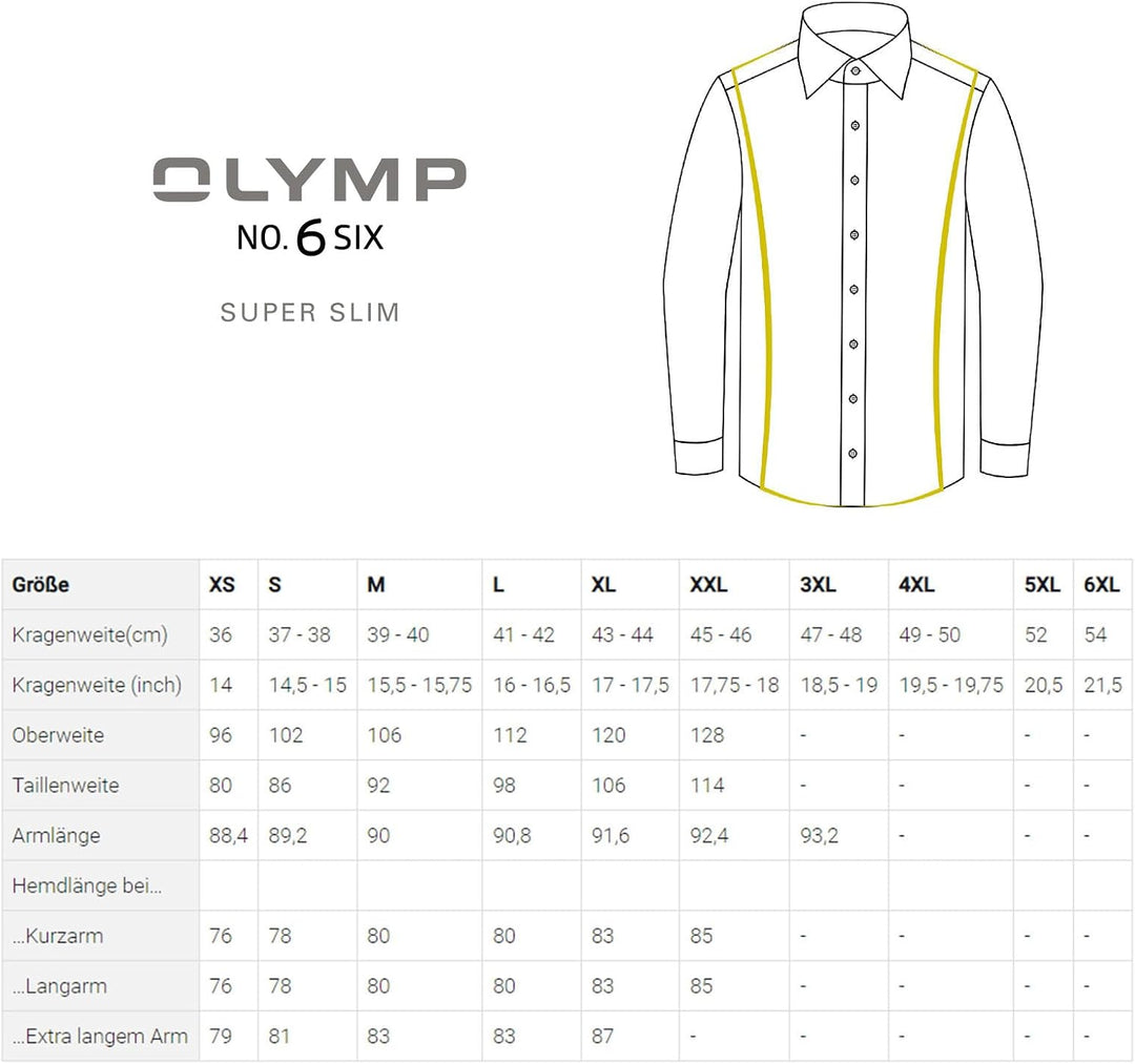 OLYMP Herren Oberhemd Langarm No.Six,Gitter Karo,super Slim,Royal Kent 45 Bleu 11, 45 Bleu 11