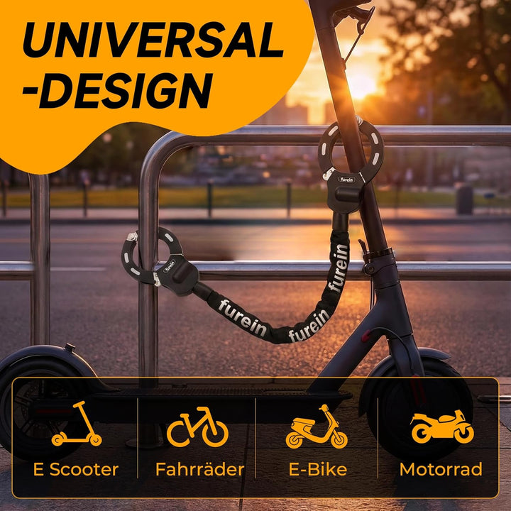 E Scooter Schloss,Handschellenschloss Diebstahlsicher,E Roller Schloss Hohe Sicherheit,Fahrradschlos