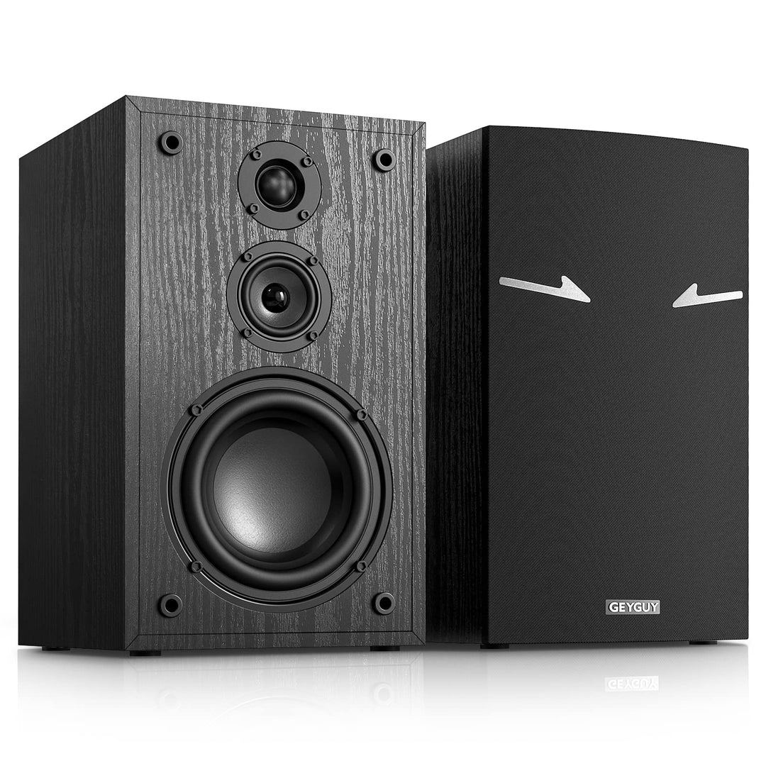 GEYGUY Passive Regal-Lautsprecher Paar,160 Watt RMS,3-Wege-Heim-Stereo-Lautsprecher,5.25" Woofer,2.0