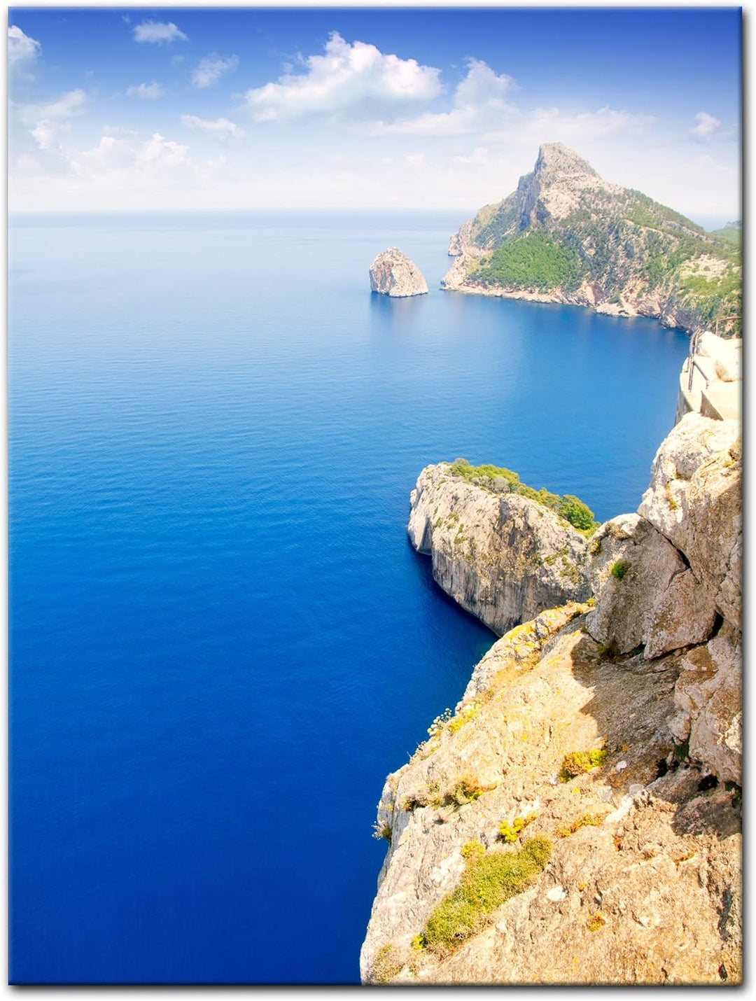 Bilderdepot24 Bild auf Leinwand | Cap Formentor - Mallorca in 50x60 cm als Wandbild | Wand-deko Deko