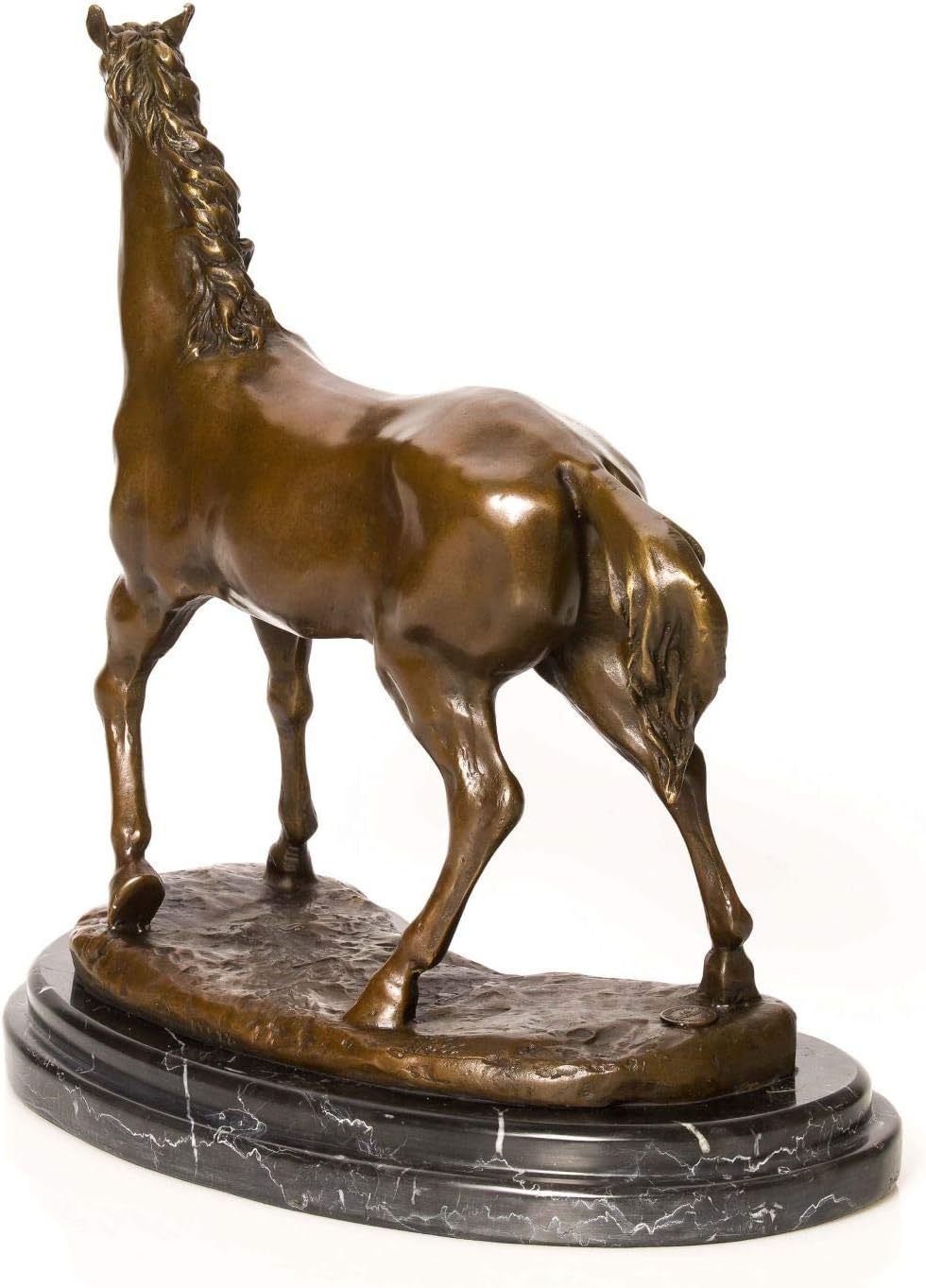 aubaho Bronzeskulptur Pferd 6kg Bronze Statue 32cm Skulptur Figur Antik-Stil Horse