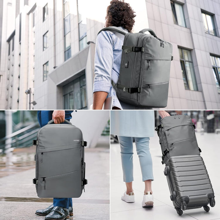 HOMIEE Reiserucksack Damen, Handgepäck Rucksack,15,6 Zoll Laptop Rucksack für Arbeit Schule Wochenen