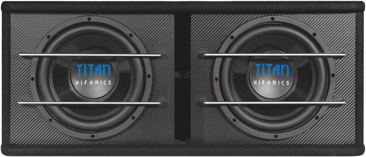 HIFONICS Titan TD-250R 2x25cm Gehäuse Bassreflex Subwoofer 1200 Watt Schwarz