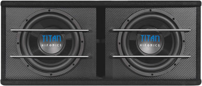 HIFONICS Titan TD-250R 2x25cm Gehäuse Bassreflex Subwoofer 1200 Watt Schwarz