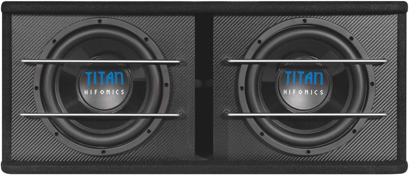 HIFONICS Titan TD-250R 2x25cm Gehäuse Bassreflex Subwoofer 1200 Watt Schwarz