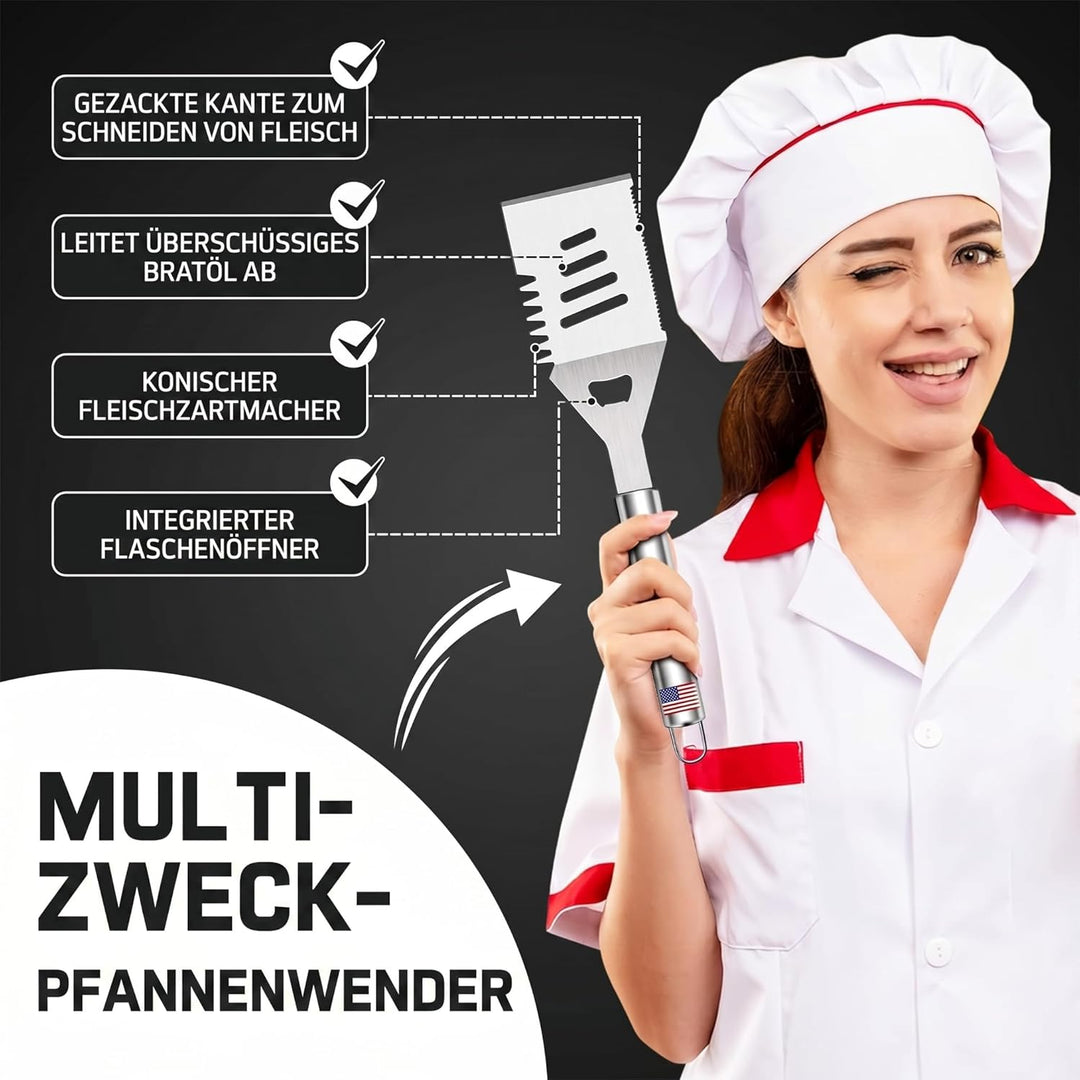 Kyto BBQ Zubehörsatz 39-teilig mit Koffer Grill Set Grillbesteck für Garten Camping Geschenke für Mä