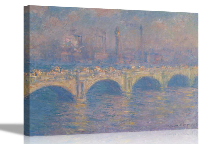 Waterloo Bridge in London von Claude Monet Leinwandbilder, gerahmt, 86 x 61 cm