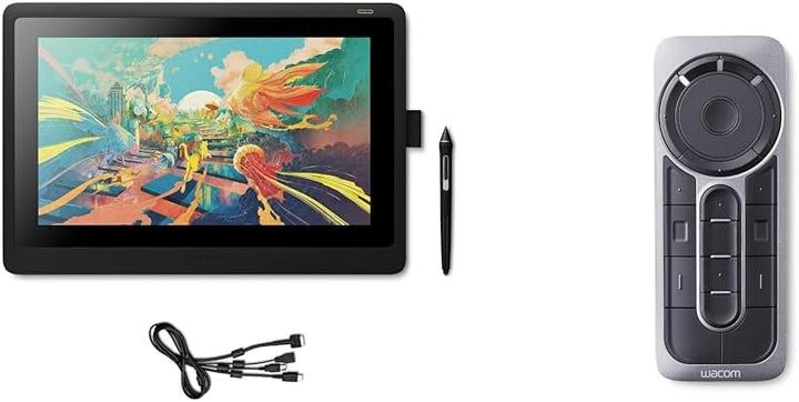 Wacom Cintiq 16 Kreativ-Stift-Display Tablet (zum Skizzieren, Illustrieren & Zeichnen direkt auf dem