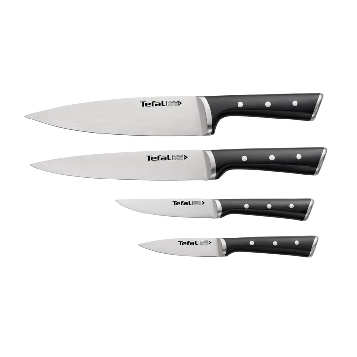 Tefal Ice Force Set mit 4 Messern | Kochmesser 20 cm | Fleischmesser 20 cm | Universalmesser 11 cm |