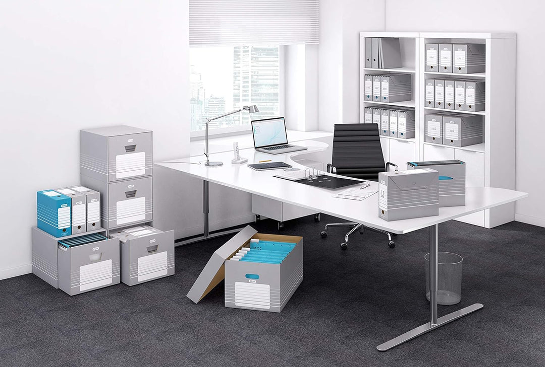 Elba 20 Stück Archivschachteln, automatischer Zusammenbau Dos 20 cm grau Grau Dos 20cm, Grau Dos 20c