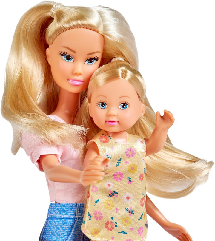 Simba Steffi Love Picnic – Steffi (29cm) & Evi (12cm) beim Picknick, inkl. Picknickkorb, Decke & Zub