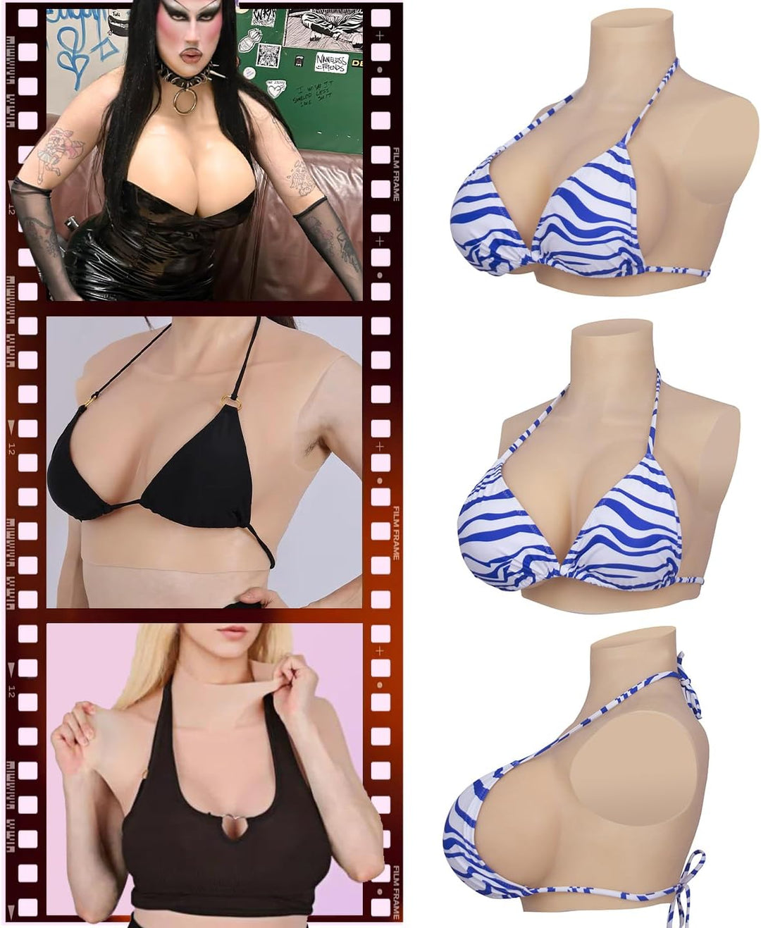 Silikon Brüste Silikon Brustplatte Fake Brüste B-H Cup für Drag Queen Transgender Crossdresser Fleis