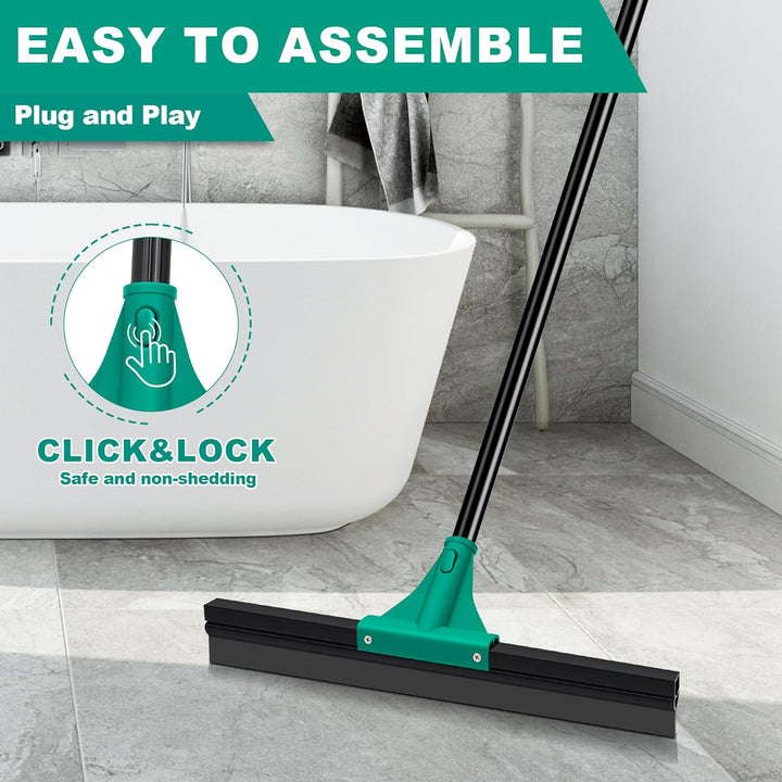 JEHONN Wasserschieber Bodenabzieher Abzieher Dusche Boden mit Teleskopisc Stiel 148 cm, Wasserabzieh