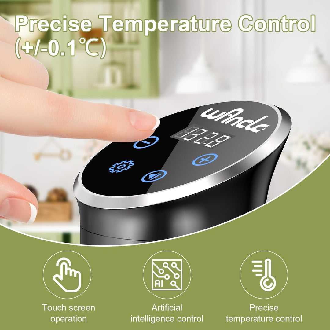 Sous Vide, Wancle Sous Vide Garer Sous Vide Stick 1100W Präzise Temperaturregelung, IPX7 Wasserdicht