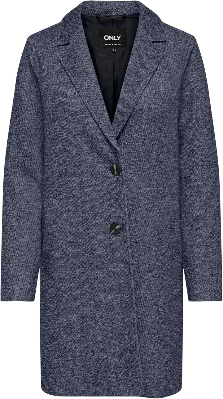 ONLY Damen Onlcarrie Bonded Coat OTW Noos Mantel S Light Grey Melange, S Light Grey Melange