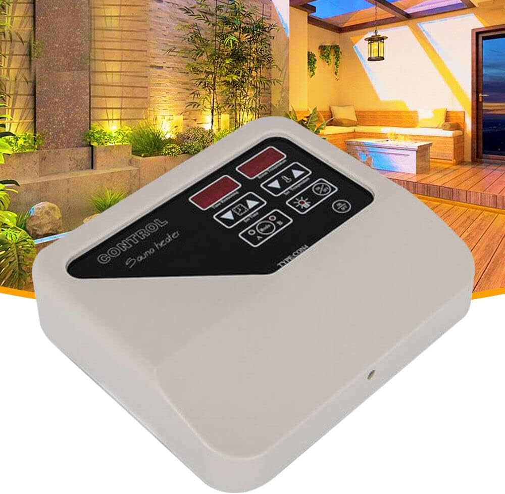 HuKaiL 3-9 KW Saunasteuerung Saunasteuergerät mit Temperaturfühler, 40-105 ° C Sauna Digital Control
