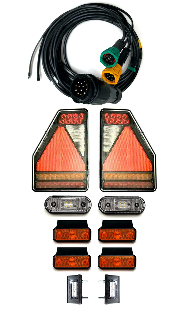 Anhängerbeleuchtung LED Rückleuchte SET Kabel 7,7 M Kennzeichen 12V Control Box