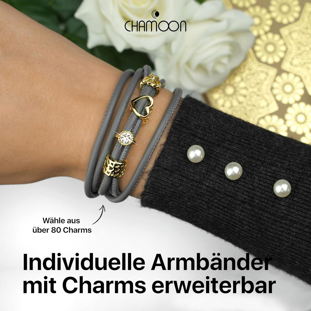 CHAMOON® Premium Lederarmband für Damen | Besonders fein &amp; weich | Praktischer Magnetverschluss aus